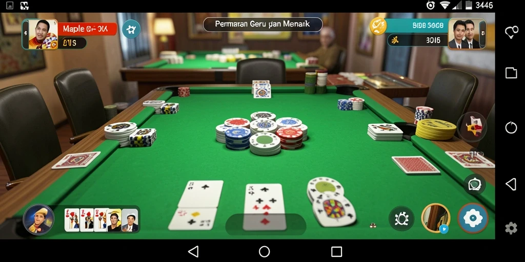 Screenshot utama 3446 menampilkan gameplay seru Gaple.