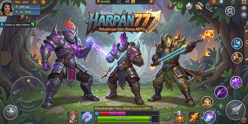 Tangkapan layar gameplay seru HARAPAN777 yang menunjukkan pertarungan epik.