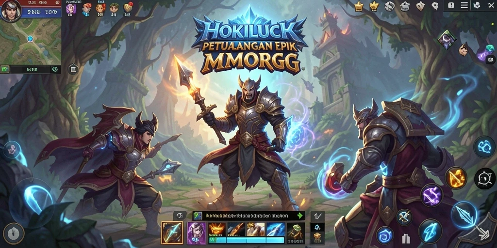 Gameplay seru HOKILUCK dalam dunia MMORPG yang luas.