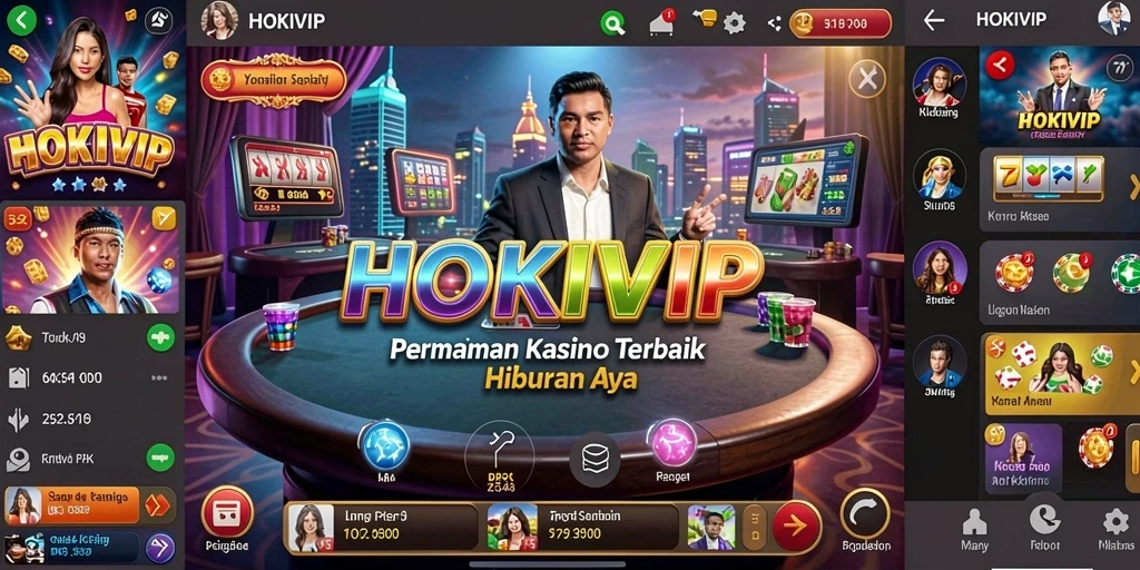 Tampilan menarik HOKIVIP dengan berbagai permainan Kasino.