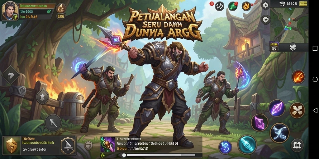 Tampilan menarik dari gameplay ARPG dalam ID66 dengan pertempuran epik.