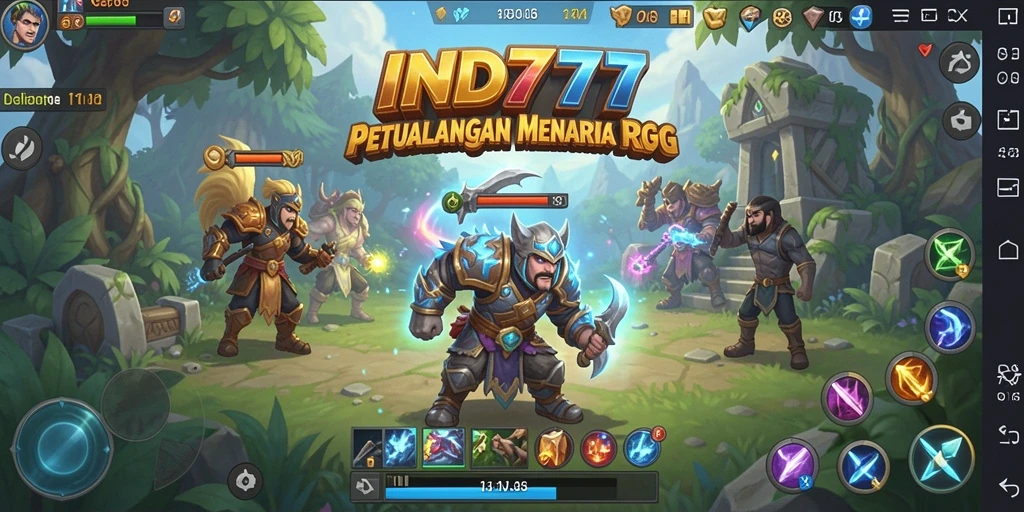 Screenshot gameplay IND777 menunjukkan aksi seru dalam petualangan RPG.