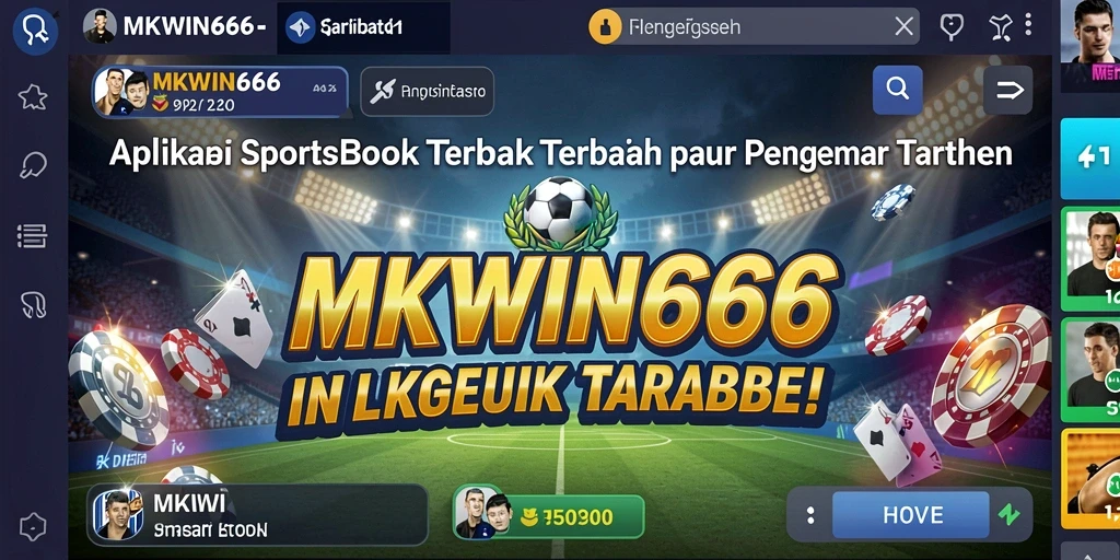Screenshot utama MKWIN666 menampilkan antarmuka aplikasi yang menarik untuk taruhan.