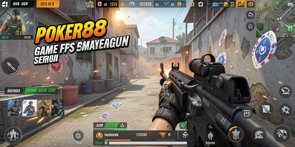 Tangkapan layar menunjukkan intensitas pertempuran dalam POKER88.