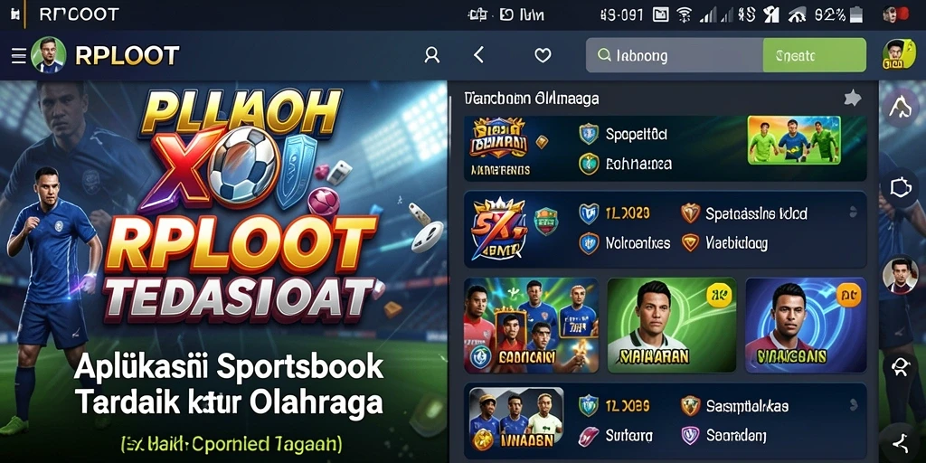 Tampilan gameplay menarik dari aplikasi Sportsbook RPLOOT.