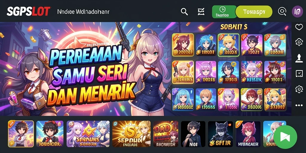 Screenshot SGPSLOT menampilkan aksi seru dalam dunia anime.