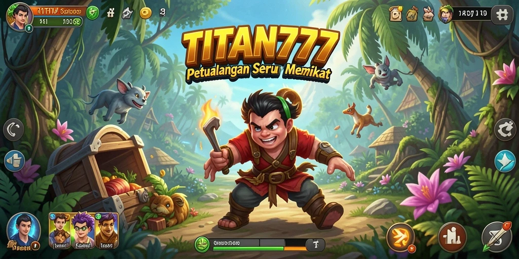 Screenshot menampilkan aksi seru dalam gameplay petualangan TITAN777.