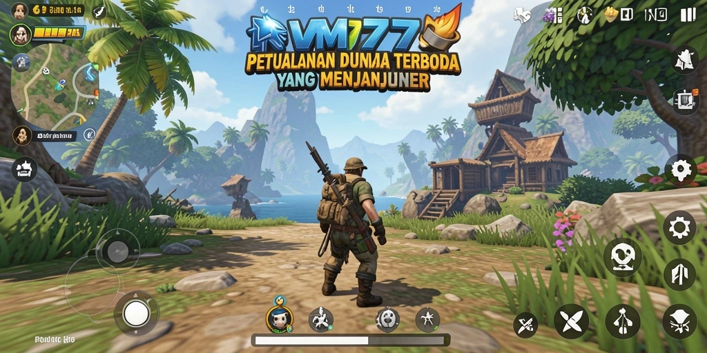 Tampilan gameplay <strong>VM777</strong> yang menakjubkan dan penuh aksi di dunia terbuka.