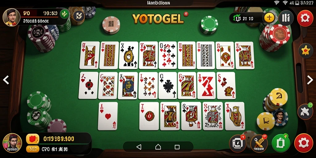 Tampilan antarmuka gameplay seru di YOTOGEL